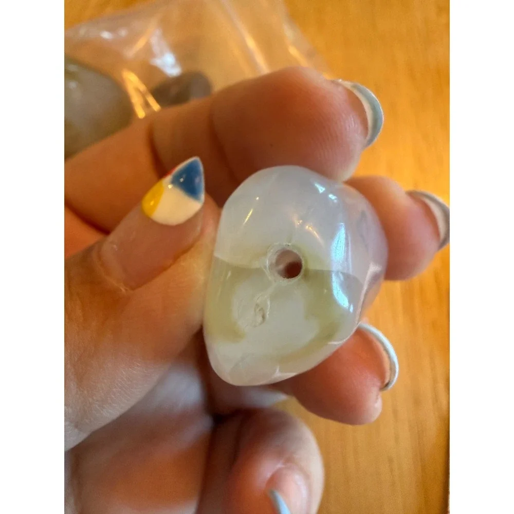 Natural Polished Agate Stone Beads Large Tumbled Drilled Gemstones Set